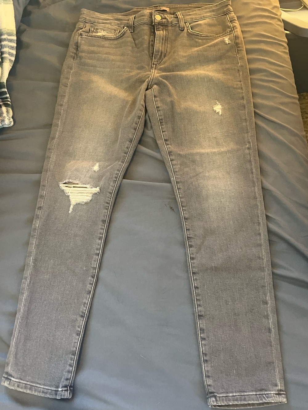 Joe's Jeans Distressed Grey Skinny Jeans